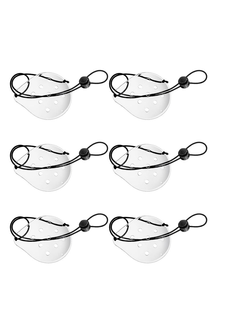 6 Pieces Eye Shield Clear Eye Patch Plastic Eye Shield Transparent Ventilated Eye Surgery Coverings Breathable After Surgery Eye Protections Eye Care Supplies for Patient Men Women to Prevent Sand