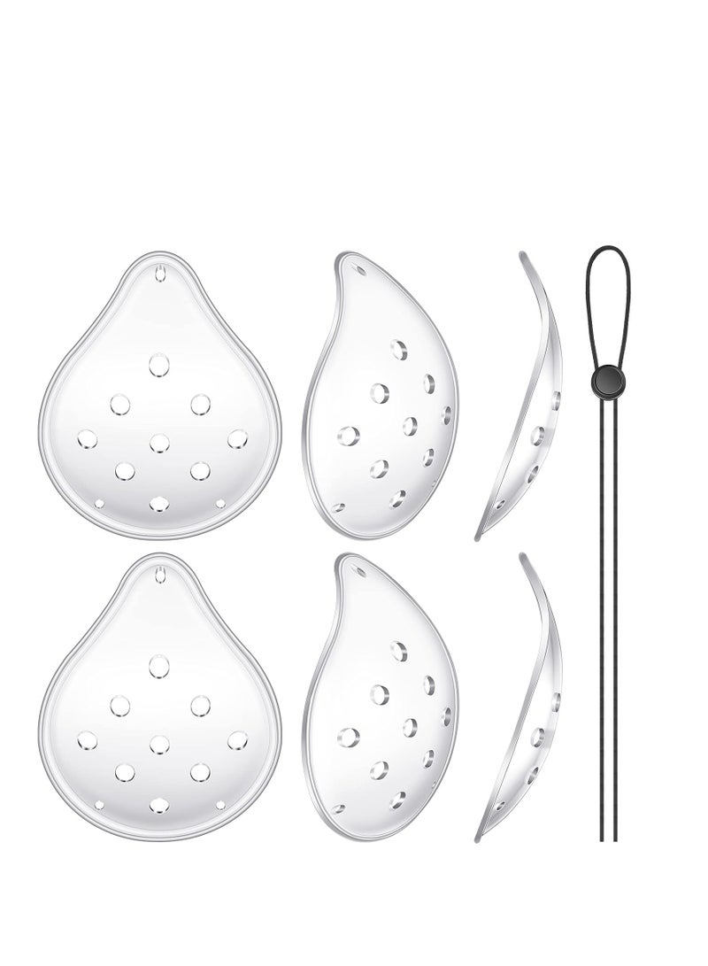 6 Pieces Eye Shield Clear Eye Patch Plastic Eye Shield Transparent Ventilated Eye Surgery Coverings Breathable After Surgery Eye Protections Eye Care Supplies for Patient Men Women to Prevent Sand