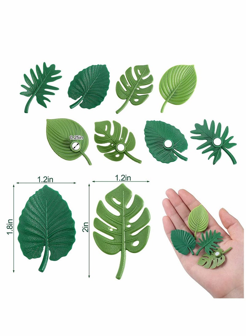 Monstera Plant Fridge Magnets 16 Pieces Mini Tropical Leaves Refrigerator Cute for Locker Home Office Decor