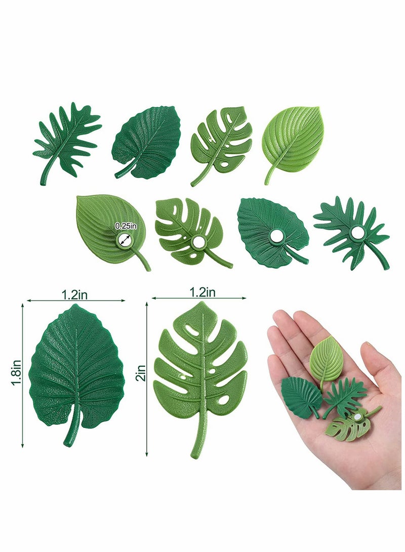 Monstera Plant Fridge Magnets 16 Pieces Mini Tropical Leaves Refrigerator Cute for Locker Home Office Decor