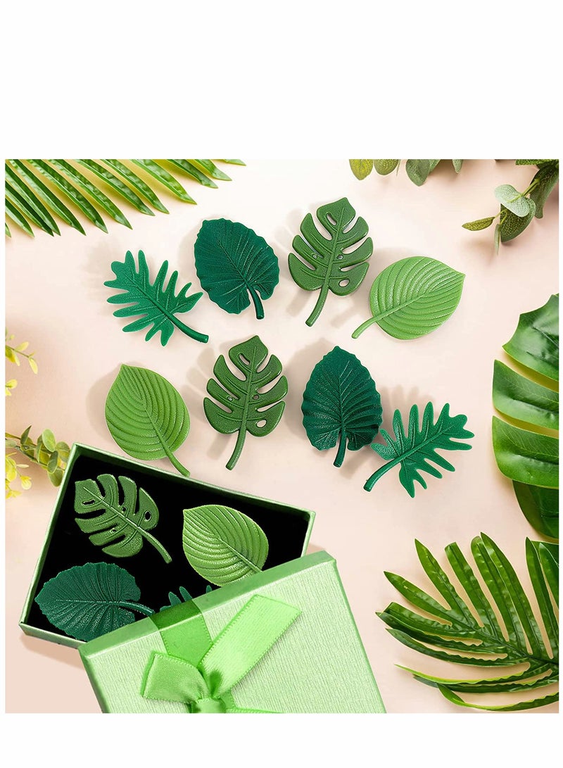 Monstera Plant Fridge Magnets 16 Pieces Mini Tropical Leaves Refrigerator Cute for Locker Home Office Decor