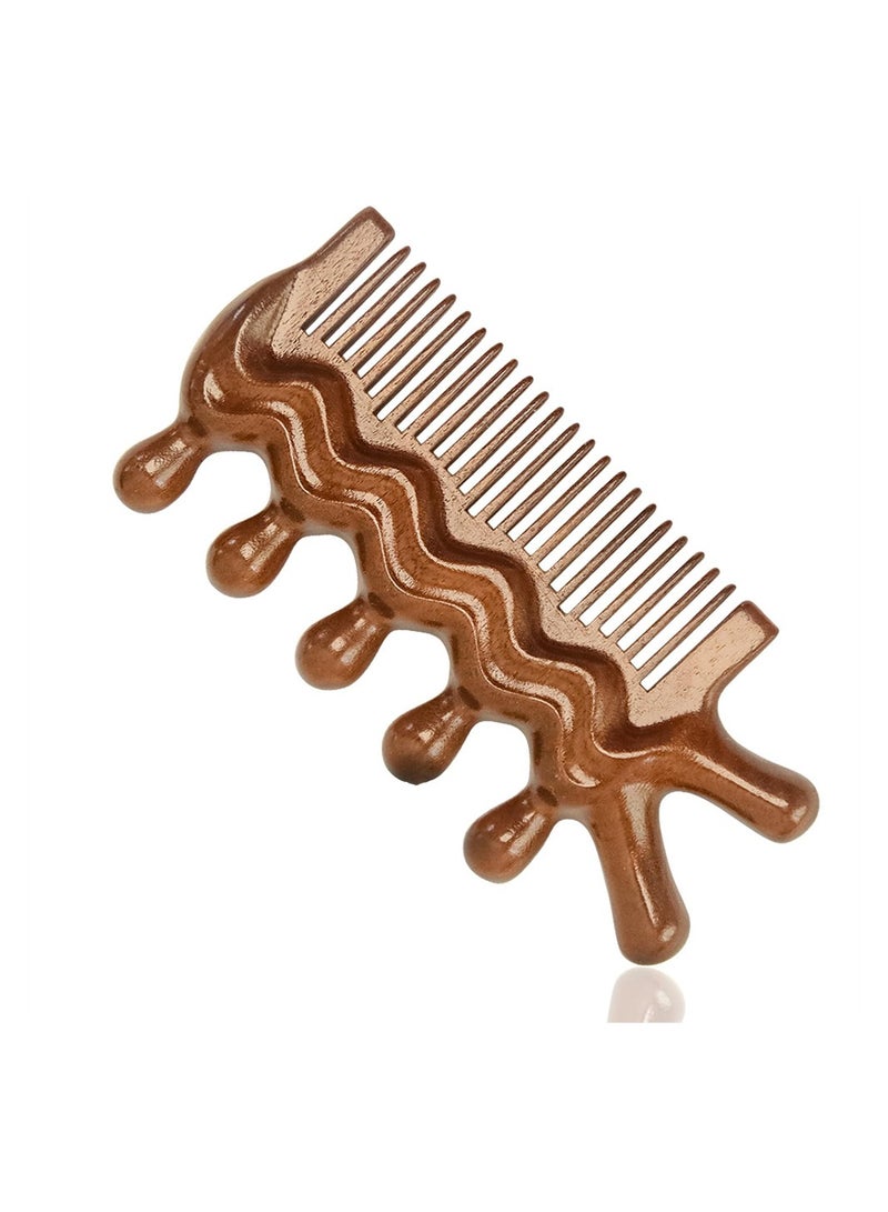 Wooden Massage Comb, Trigger Point Massage Tool, Gua Sha Scraping Scalp and Hair Massage, Scalp Stimulator, Scalp Massager, Full Body Acupressure