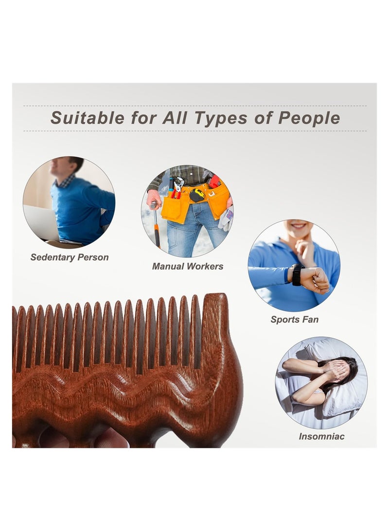 Wooden Massage Comb, Trigger Point Massage Tool, Gua Sha Scraping Scalp and Hair Massage, Scalp Stimulator, Scalp Massager, Full Body Acupressure