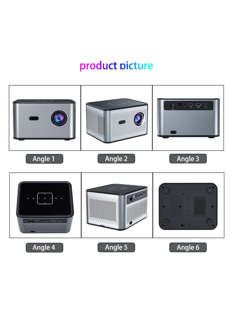 Wireless Smart Projector X3 Pro H713 HD Bluetooth Projector Portable Electric Focus + 4-Point Keystone Correction