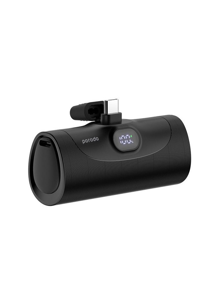 4in1 Station 5000mAh PD20W Power Bank with 2 type-Connector and 2 Lighting Connector - Black
