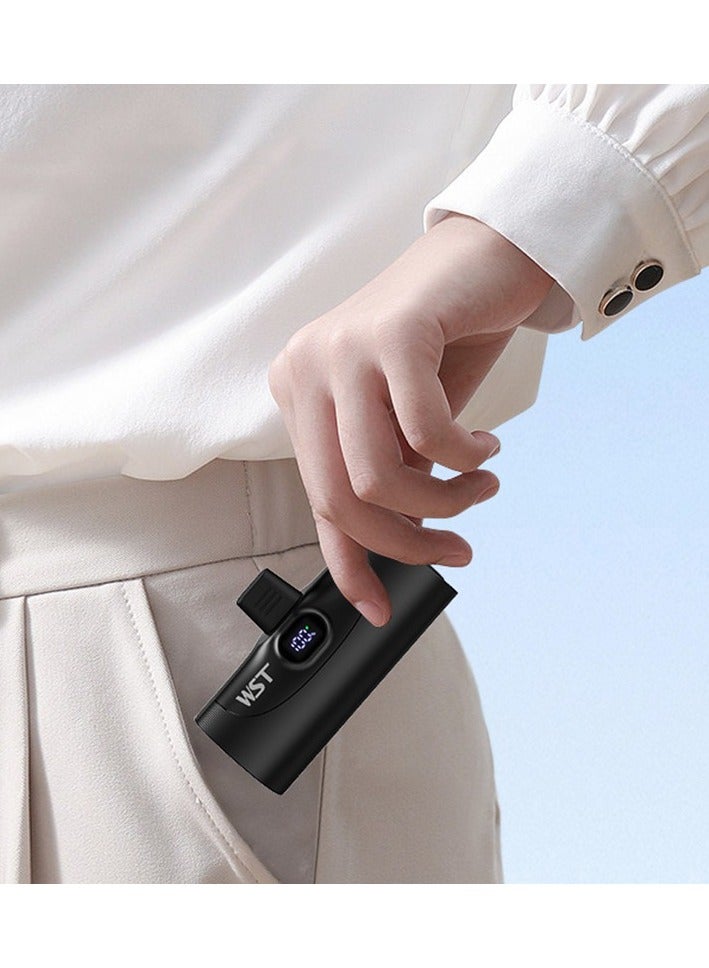 4in1 Station 5000mAh PD20W Power Bank with 2 type-Connector and 2 Lighting Connector - Black