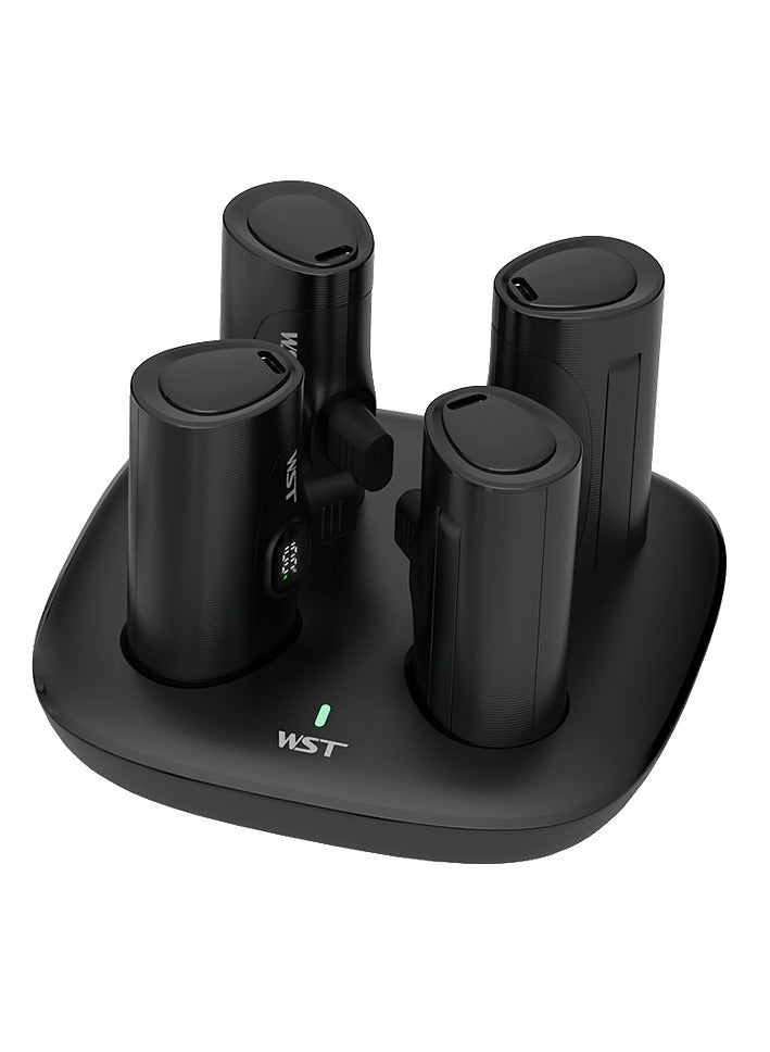 4in1 Station 5000mAh PD20W Power Bank with 2 type-Connector and 2 Lighting Connector - Black