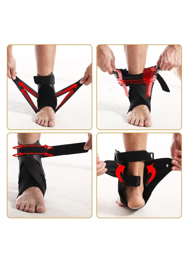 1 Pack Ankle Stabilizer Brace Arch Support for Plantar Fasciitis Relief Foot/Heel Pain Sprain Basketball Football (L)