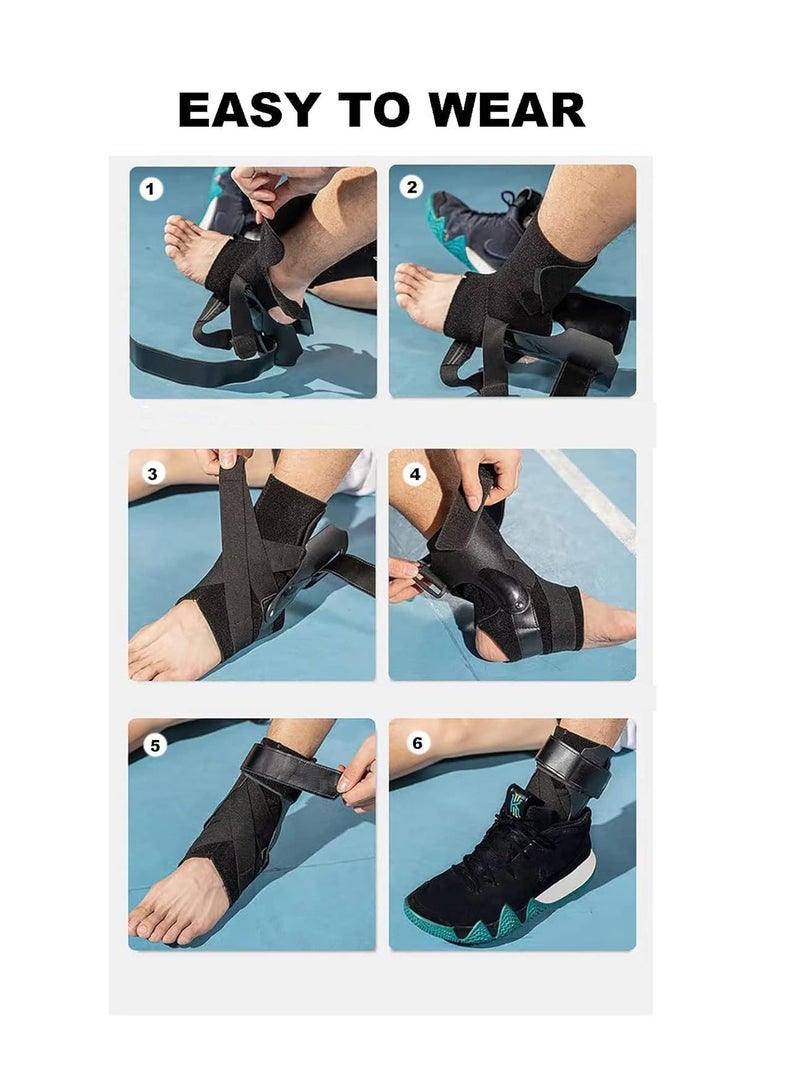 1 Pack Ankle Stabilizer Brace Arch Support for Plantar Fasciitis Relief Foot/Heel Pain Sprain Basketball Football (L)