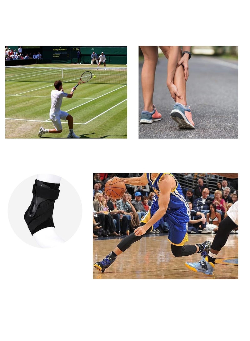 1 Pack Ankle Stabilizer Brace Arch Support for Plantar Fasciitis Relief Foot/Heel Pain Sprain Basketball Football (L)