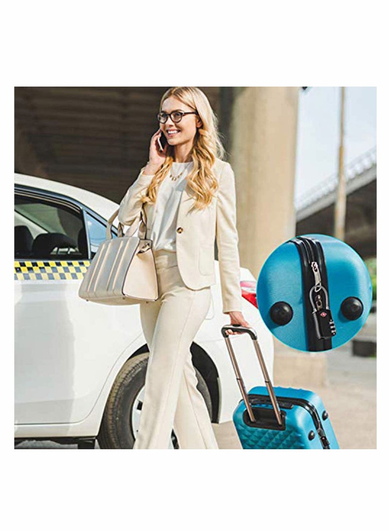 Suitcase Locks Luggage Locks, TSA Approved Luggage Lock, Zinc Alloy Security Padlock, 3-Dial Combination Padlock for Luggage, Suitcases, Backpacks, Duffle Bag Laptop Camera Bag 2Pcs