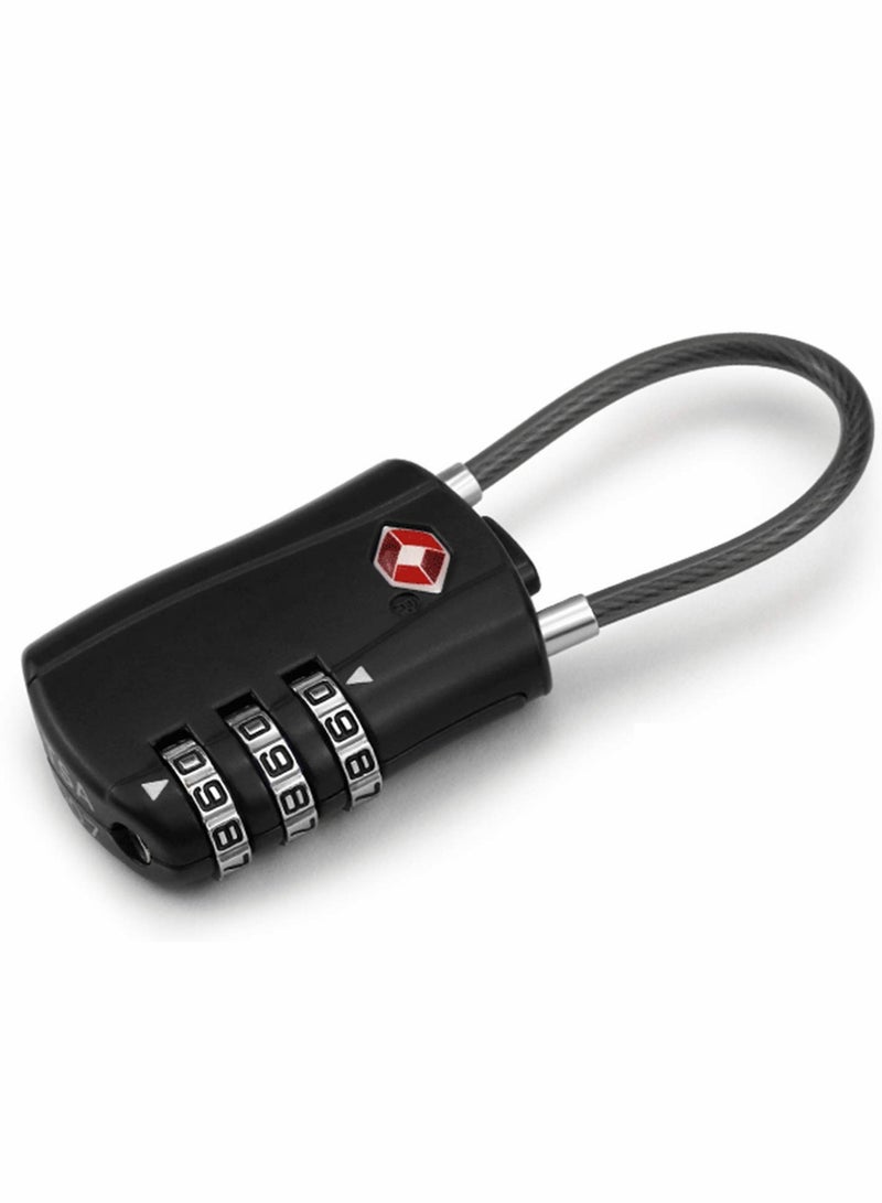 Suitcase Locks Luggage Locks, TSA Approved Luggage Lock, Zinc Alloy Security Padlock, 3-Dial Combination Padlock for Luggage, Suitcases, Backpacks, Duffle Bag Laptop Camera Bag 2Pcs