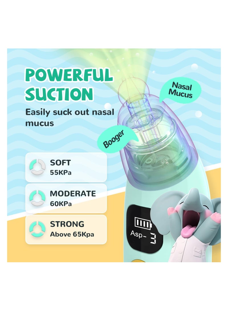 Baby Nasal Aspirator, With Light And Music, Include 3 Tips, Tweezers