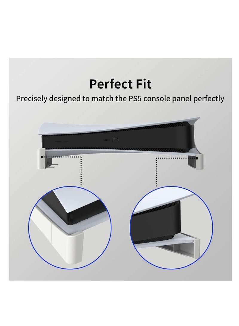 Horizontal Stand for Playstation 5, Desk Stand Compatible with Playstation 5 Disc, Console Lay Down Stand for PS5, Minimalist Design, White