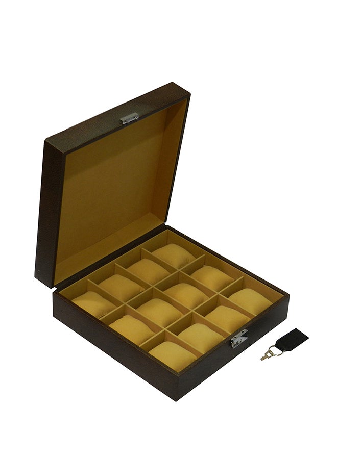 Premium PU Leather Watch Display Box Organizer