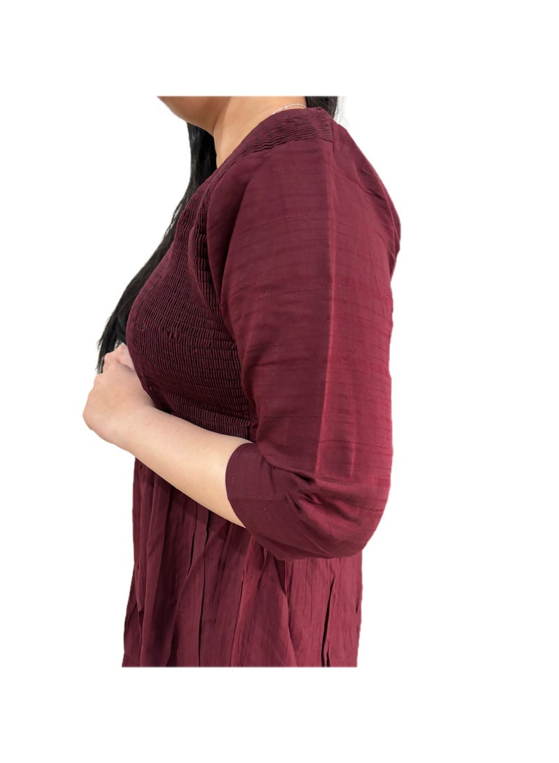 Zebees Smocked Cotton Maternity Dress, Comfortable & Stylish