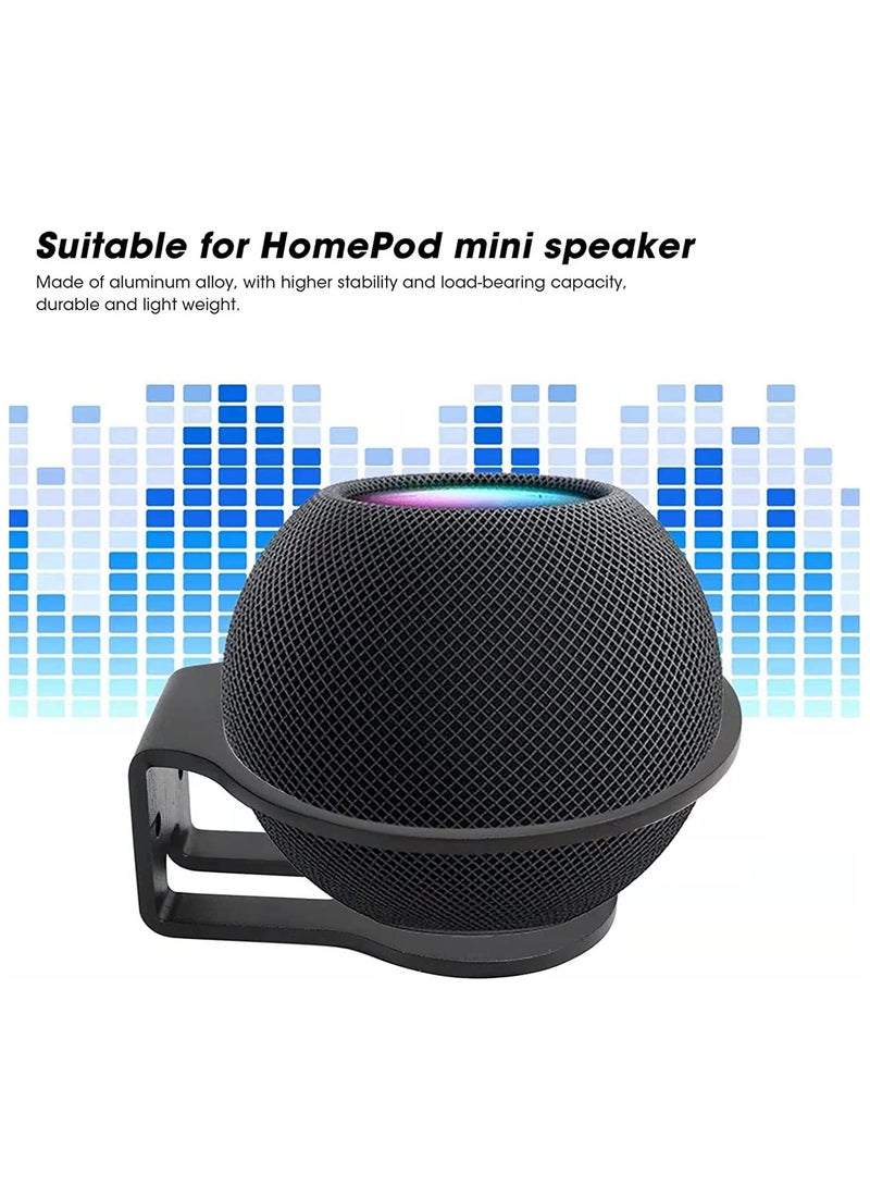 Wall Mount for HomePod Mini, Sturdy Steel Made Mount Stand Holder for Mini Speaker Wall-Mounted(Black)