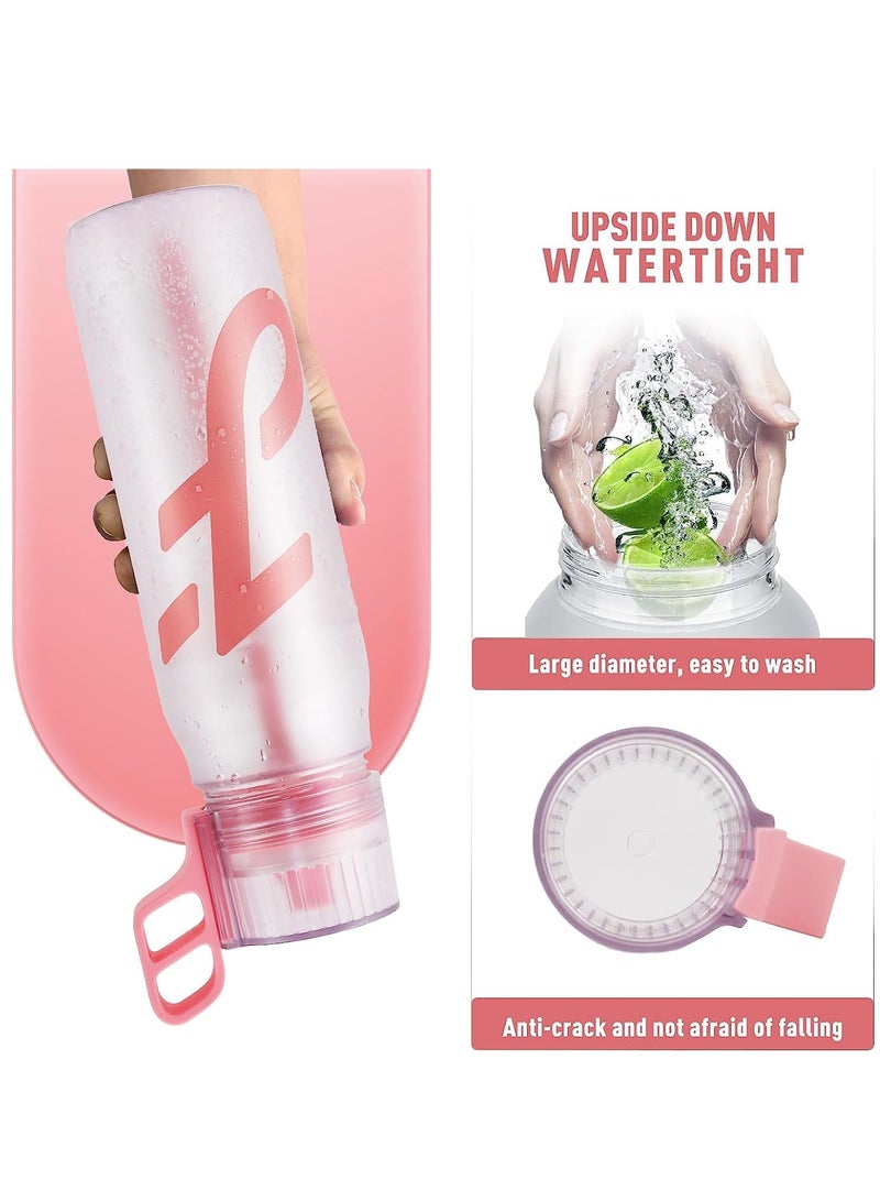 Water Bottle, 650 ml Scent Flavored Water Bottles with 5 Flavour Pods, BPA Free Drinking Bottle, Drinking Plain Water with Tast, 0 Calories, 0 Sugar