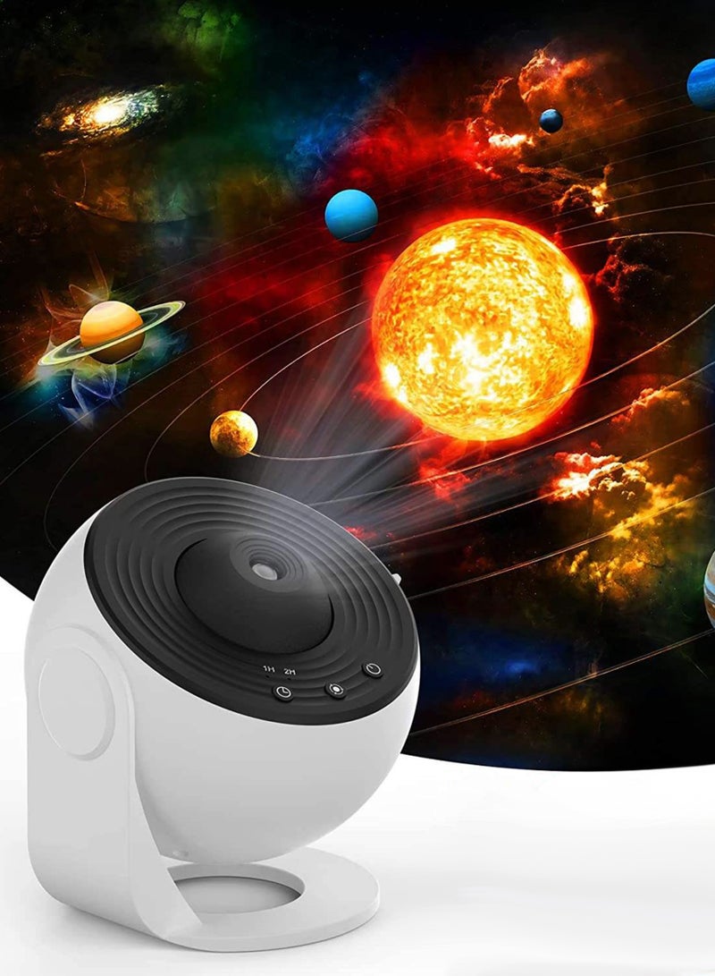 Star Galaxy Projector for Bedroom HD Image Star Ultra Clear Night Light Projector Galaxy Light Adjustable Knob 12 Film Discs Planetarium Projector for Kids 360° Rotating 1/2h Timer