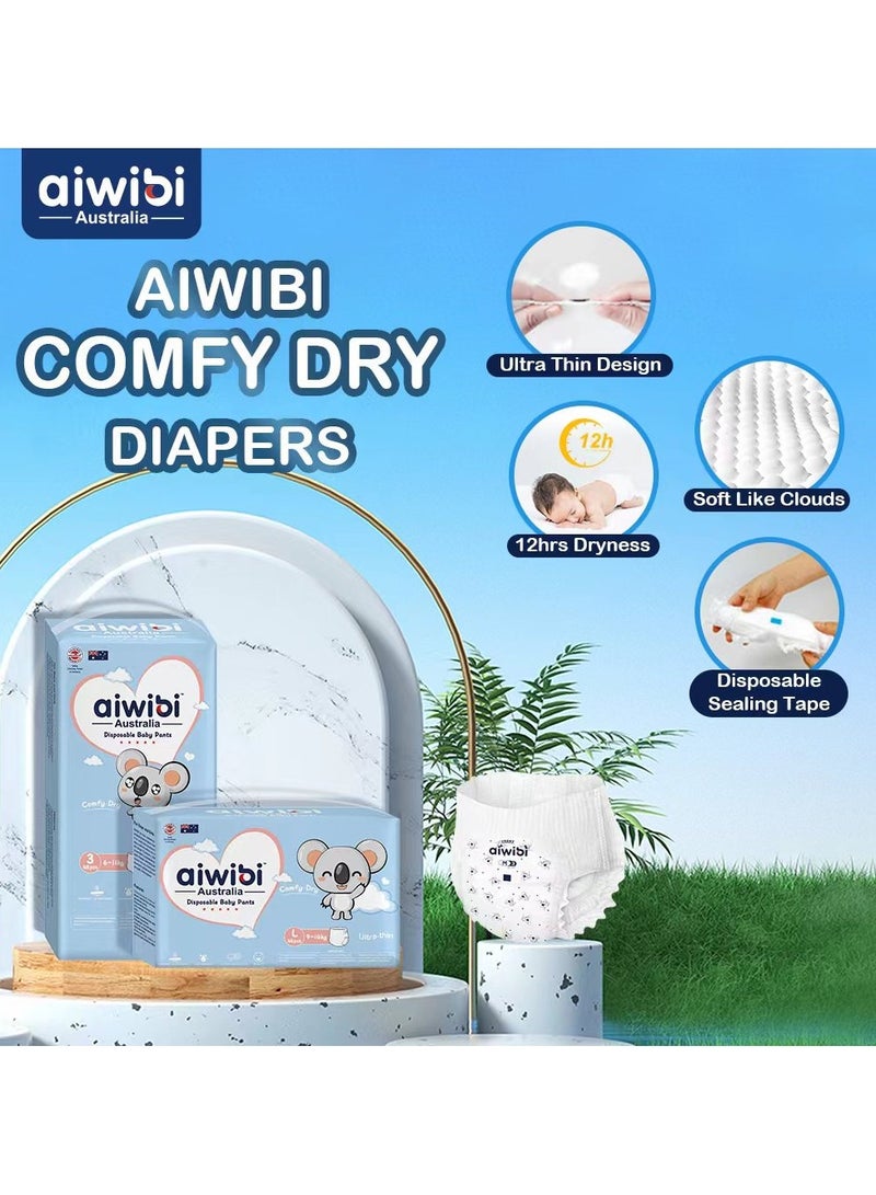 Aiwibi Comfy Dry Baby Pants Size 6-XXL (15-21kg) 36's - Pack Of 3