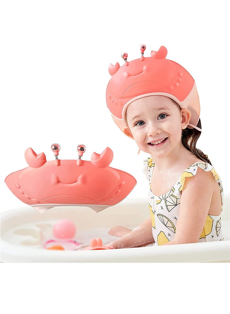 Toddler Shower Cap Baby Shower Cap Bathing Hat, Adjustable Silicone Shower Cap, Waterproof Bathing Eye, and Ear Protection Bath, for Children Infants, Toddlers, Children