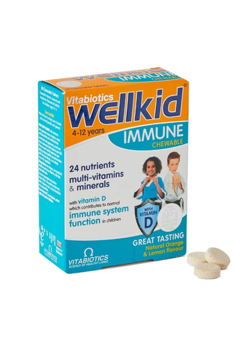 Wellkid Immune Chewable – 30 Chewable Tablets