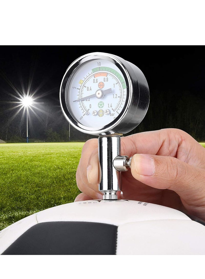 Air Pressure Gauge for Balls, 0-20 psi Mini Gauge Ball Pressure Tool Air Gauge, Portable Test Adjust The Pressure for Basketball Football Volleyball, 1 Pcs