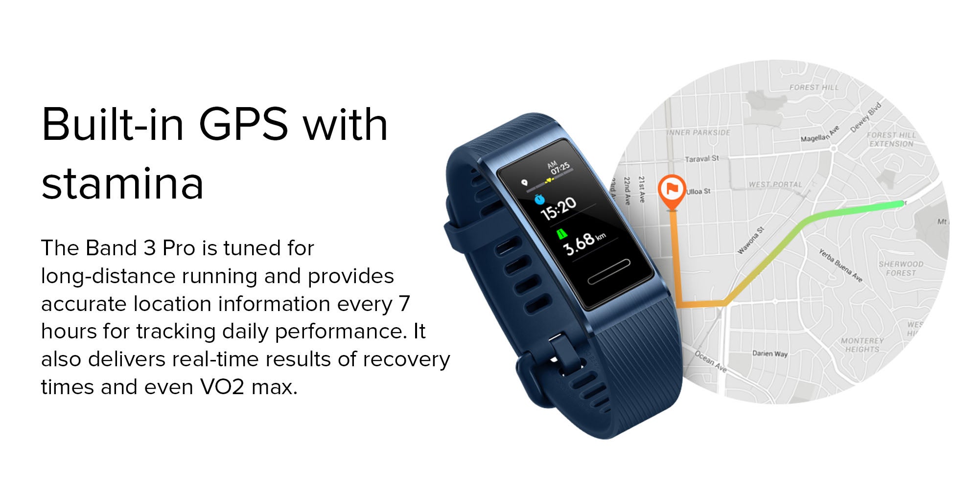 Band 3 Pro Waterproof Fitness Tracker Blue