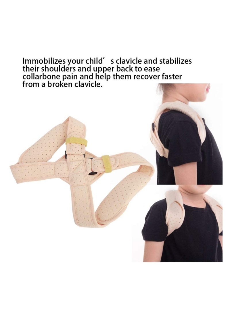 Clavicle Support, Posture Corrector, Kids Back Brace Shoulder Belt for Injuries & Fractures and Shoulder Support Strap for Upper Back Straightening, Posture Corrector for Women and Men