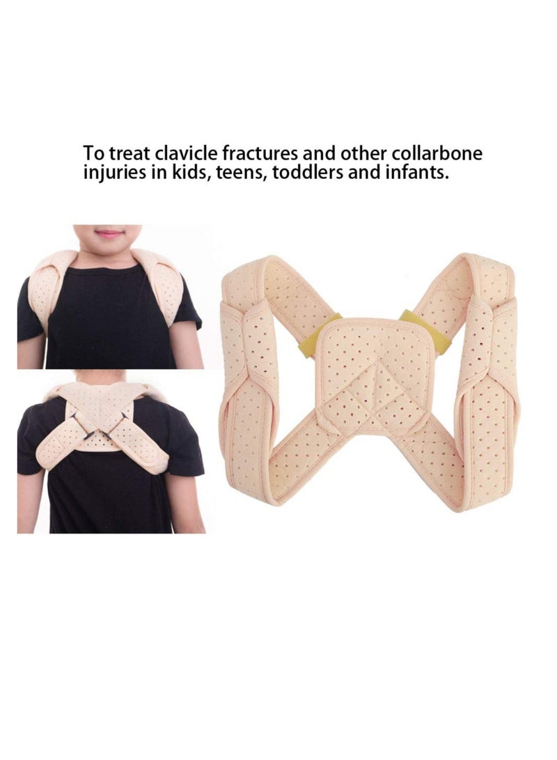 Clavicle Support, Posture Corrector, Kids Back Brace Shoulder Belt for Injuries & Fractures and Shoulder Support Strap for Upper Back Straightening, Posture Corrector for Women and Men