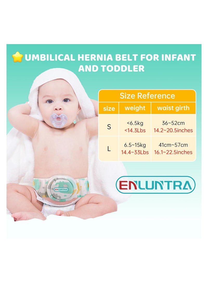 Hernia Belt for Baby, Umbilical Hernia Belt with Convex Covered Compression Pads, Breathable Baby Belly Band, Adjustable Newborn Belly Support Band Wrap with 4 Hernia Packs, for Babies Under 6.5kg