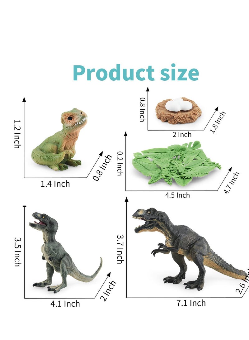 Tyrannosaurus Rex Life Cycle Toy Set - 5PCS Dinosaur Figurines for Kids, Dino Playset Growth Kit, Montessori Learning Toy