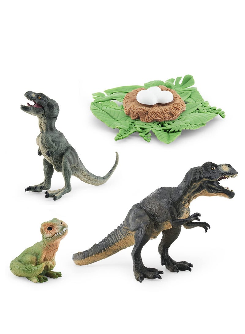 Tyrannosaurus Rex Life Cycle Toy Set - 5PCS Dinosaur Figurines for Kids, Dino Playset Growth Kit, Montessori Learning Toy
