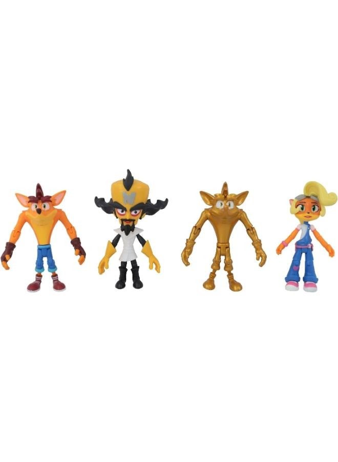 Crash Bandicoot Action Figures Pack of 4