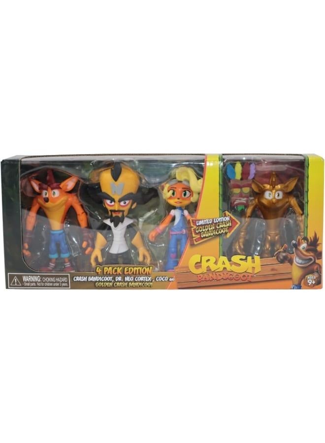 Crash Bandicoot Action Figures Pack of 4