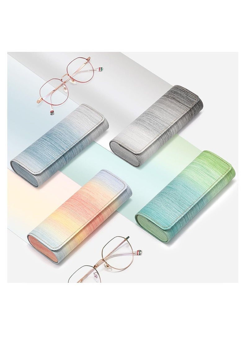 4 Pack Eyeglasses Sunglasses Case, Portable Eyewear Organizer Pouch Bag, Hard Shell Eyeglasses Case for Men Women (Multicolor)