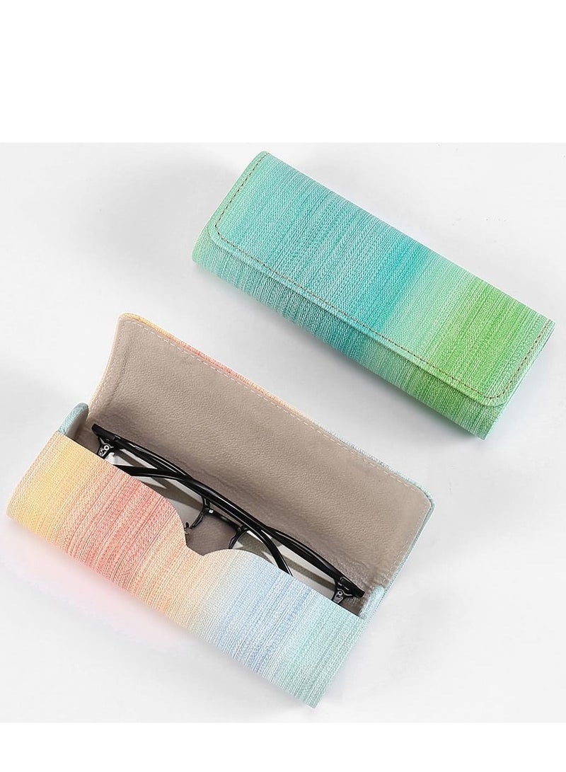 4 Pack Eyeglasses Sunglasses Case, Portable Eyewear Organizer Pouch Bag, Hard Shell Eyeglasses Case for Men Women (Multicolor)