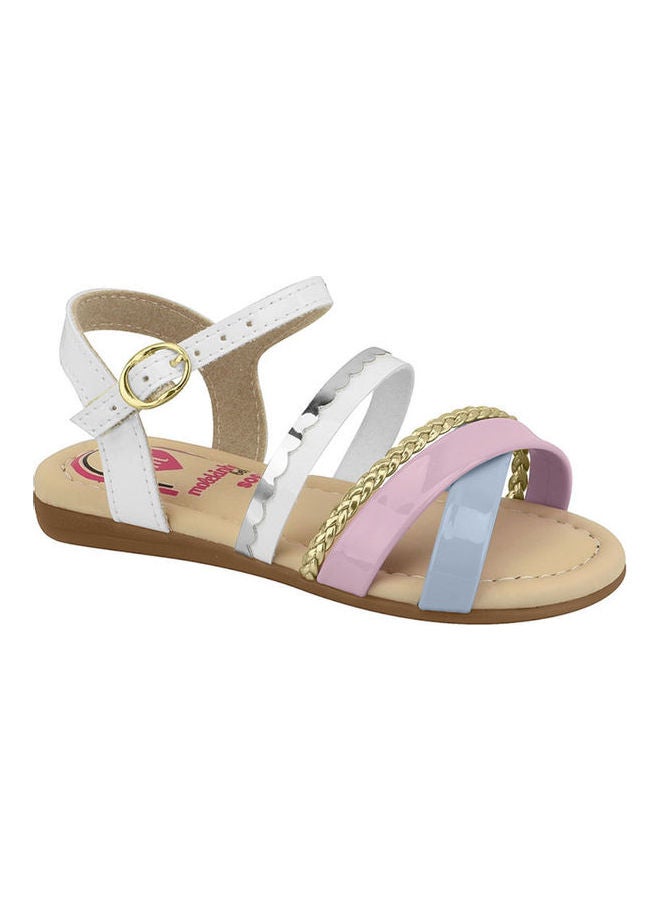 Comfortable Buckle Style Flat Sandals Multicolour