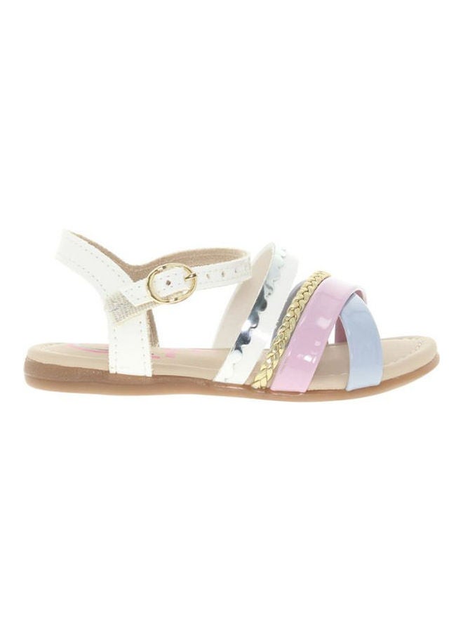 Comfortable Buckle Style Flat Sandals Multicolour