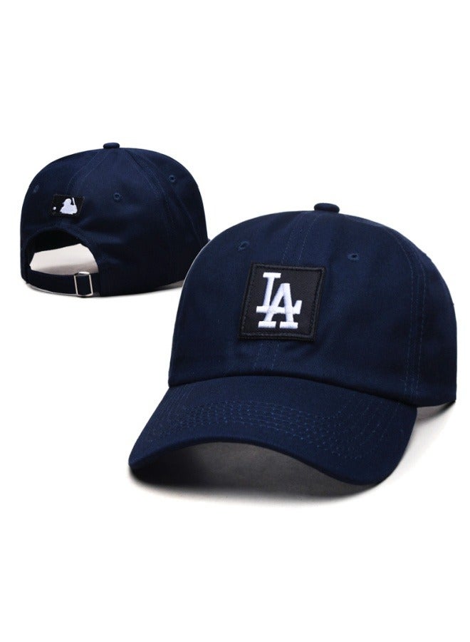 New era 9Fort New York Yankees baseball hat duck tongue hat sun hat pointed hat sun hat pure cotton men's and women's blue baseball hat outdoor adjustable