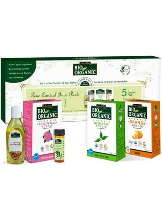 Acne Control Facemask Rose Petalsorange Peel Neem Almond Oiltea Tree Oil (30G+30+30=90G 25Ml+5Ml=30Ml)