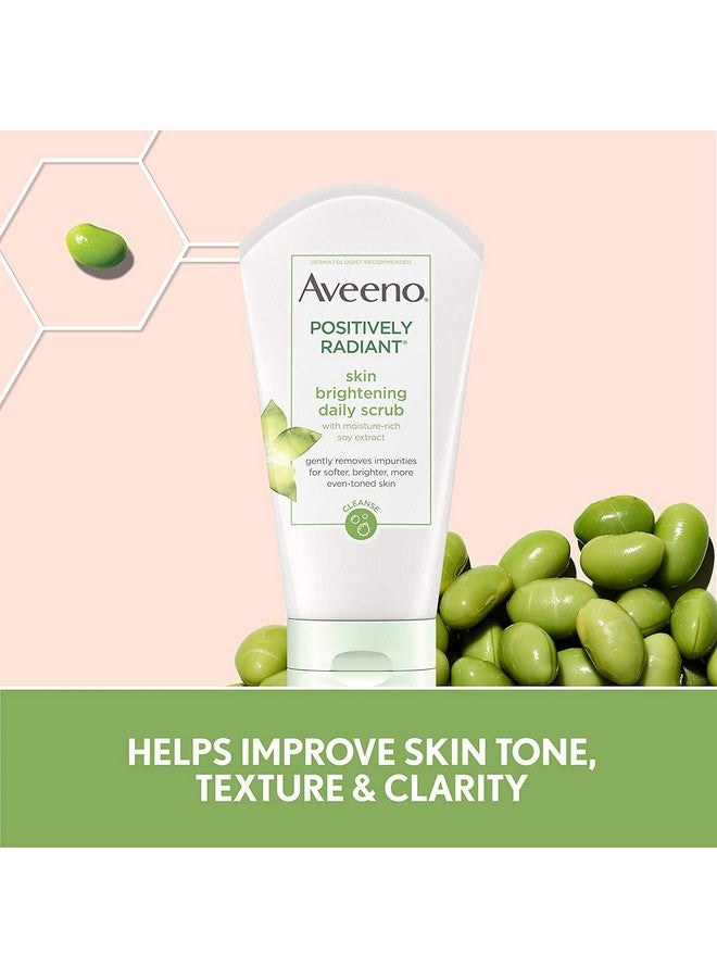 Positively Radiant Skin Brightening Exfoliating Daily Facial Scrub With Moisturerich Soy Extract & Noncomedogenic Face Cleanser 7.0 Ounce (198G)