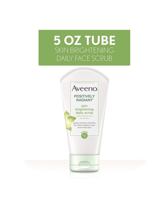 Positively Radiant Skin Brightening Exfoliating Daily Facial Scrub With Moisturerich Soy Extract & Noncomedogenic Face Cleanser 7.0 Ounce (198G)