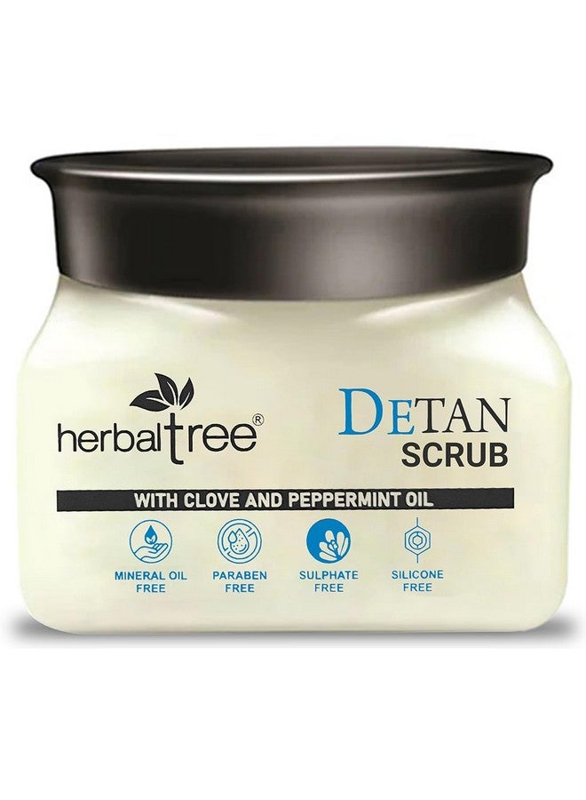 Herbaltree Detan Removal Face Scrub For Exfoliating Skin Deep Cleansing Brightening Skin & Sun Damage Healthy Skin For Women & Men Suitable For All Types Of Skin (500 Gm)