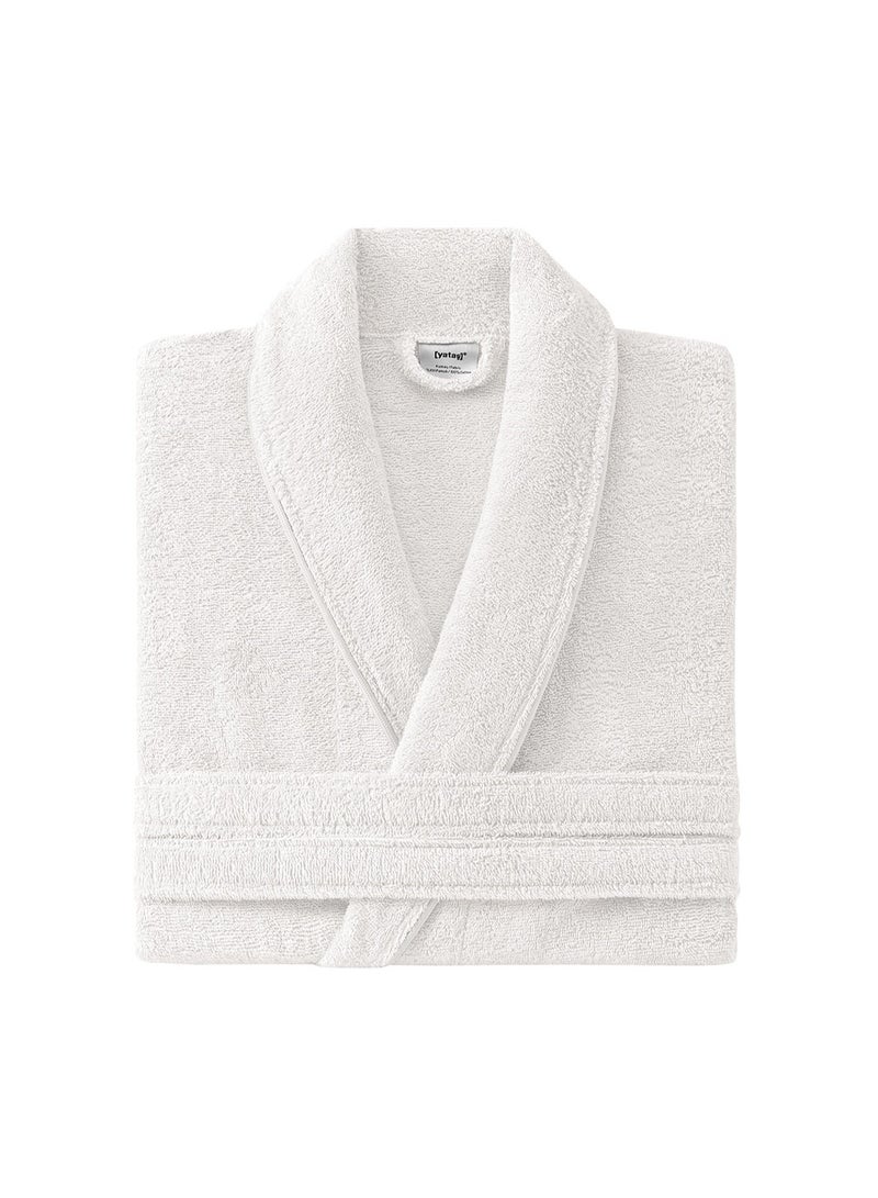 Essentials Ecru Bathrobe - Luxurious, Soft, Absorbent Cotton Bathrobe by Yataş Bedding for Men and Women, Size XL