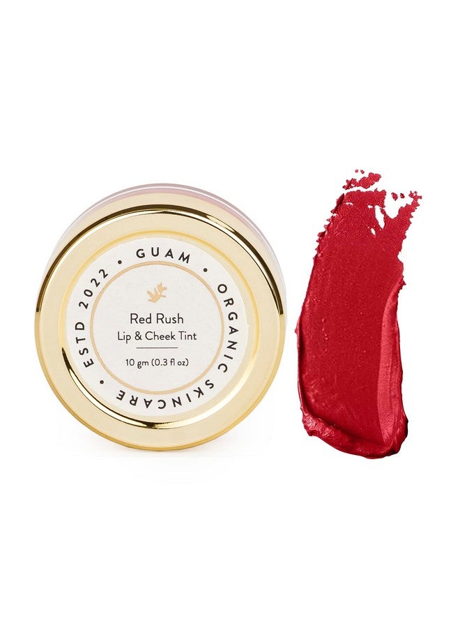 Unisex Red Rush Natural Lip And Cheek Tint Blush For Women With Richness Of Jojoba And Argan Oil 10 Gram (Pack Of 2)