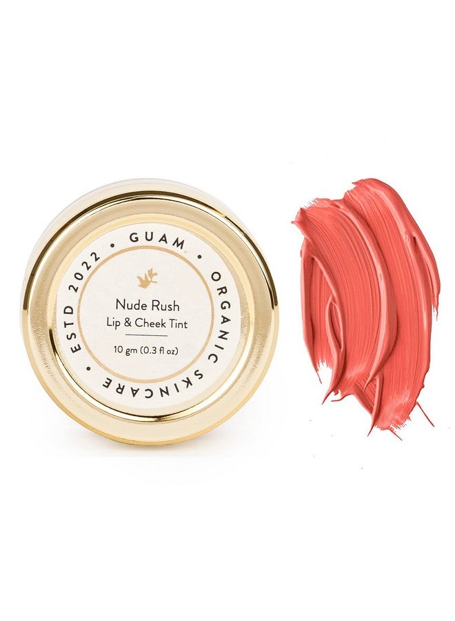 Unisex Nude Rush Natural Lip And Cheek Tint Blush For Women With Richness Of Jojoba And Argan Oil 10 Gram (Pack Of 2)