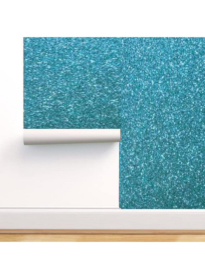 Wallpaper Peel And Stick Removable For Bedroom Kids Living Room Bathroom Counter Cabinet Waterproof And Greaseproof Colored Contact Paper Decorative (24X 120_Inhes Sky Blue Glitter)