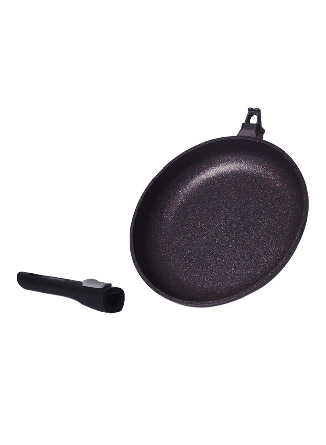 Rebusto Aluminium Deep Frying Pan Black 28x5cm