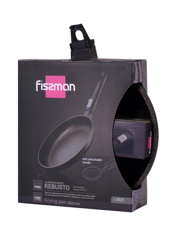 Rebusto Aluminium Deep Frying Pan Black 28x5cm